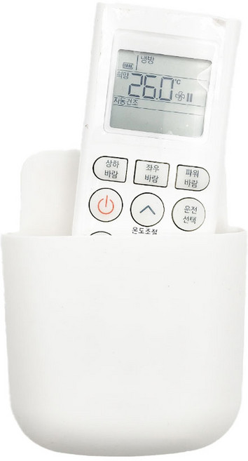 이노브홈 리모컨거치대 무타공 접착식 리모콘정리함, 상품선택, 화이트, 1개