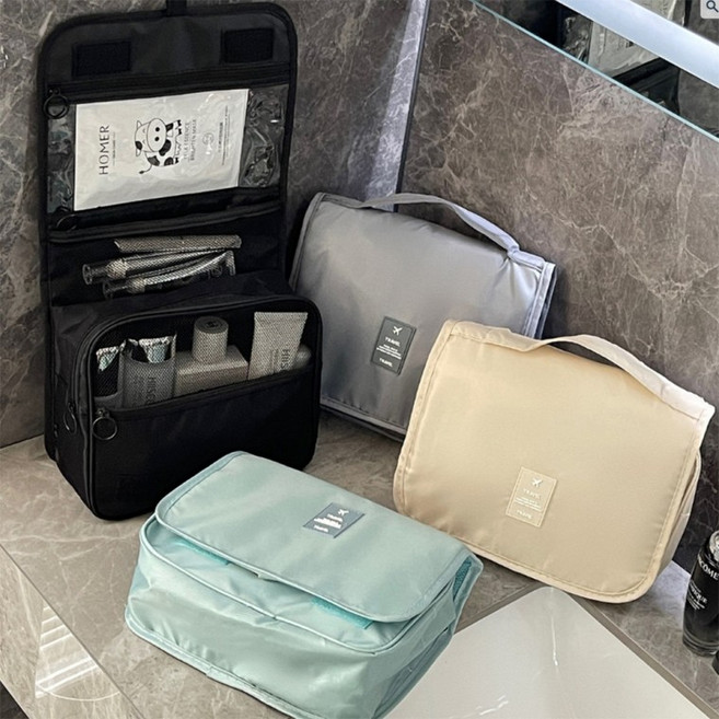 파우치 화장품 여행용 메이컵 가방 벽걸이 세면백 세면파우치 워시백 방수 화장품가방 압축