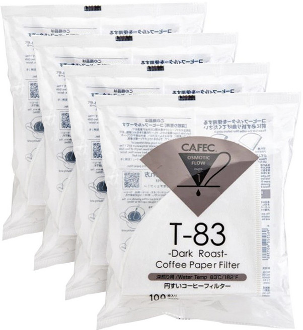 카펙 로스팅 레벨 페이퍼 필터, 다크 로스트-1컵, 4세트