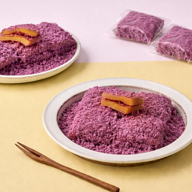 [떡보의하루 본사] 카스테라 자색 호박인절미 전국150여개 매장 직접배달, 45g, 40개