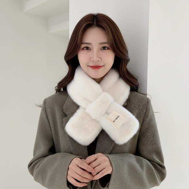 빛나는날 미니 퍼 머플러 여성머플러 밍크목도리 쁘띠 1+1