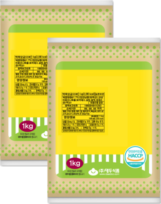 1kg 백옥 55M / 2팩, 2개