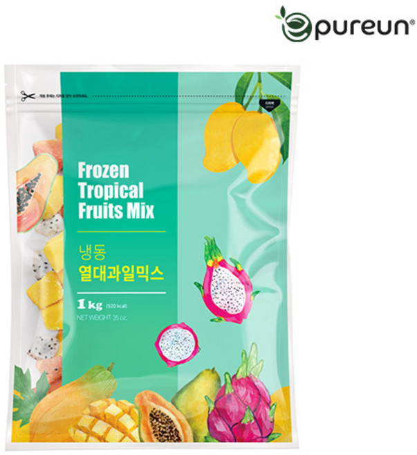 [맥그로우앤마리] 냉동 열대과일믹스 1kgx2봉, 2개