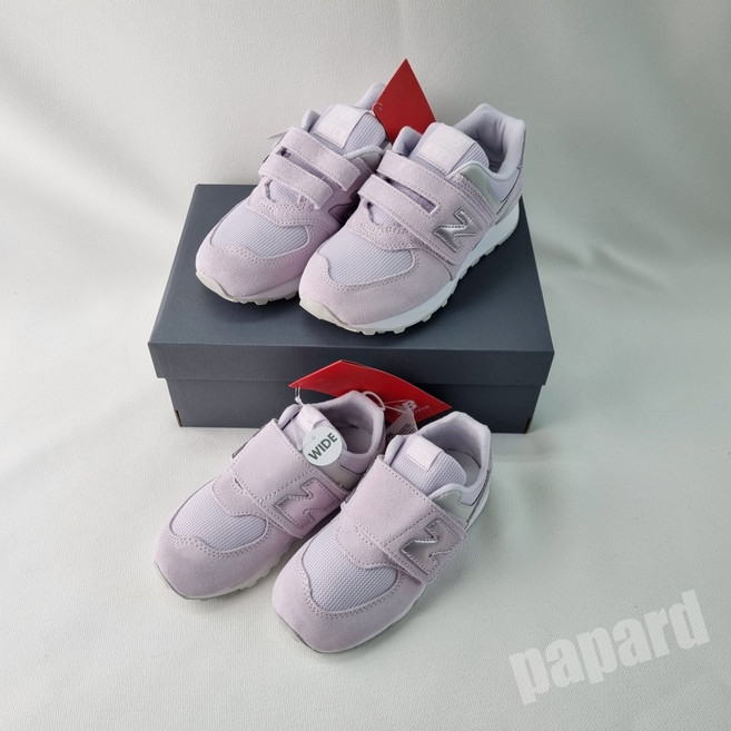 [국내매장판] 뉴발란스키즈 574 아동용 찍찍이 어린이 운동화 연보라