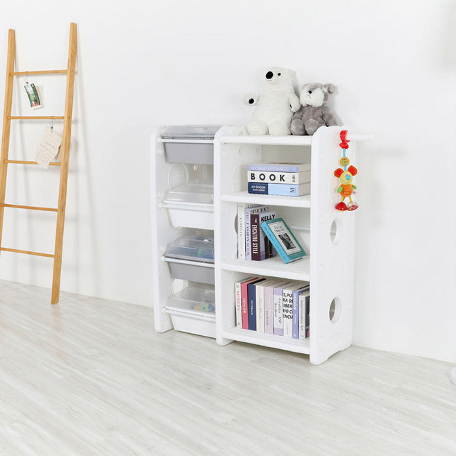 미루 위드맘 아이방 책장정리함캡형(WB8캡형), 화이트