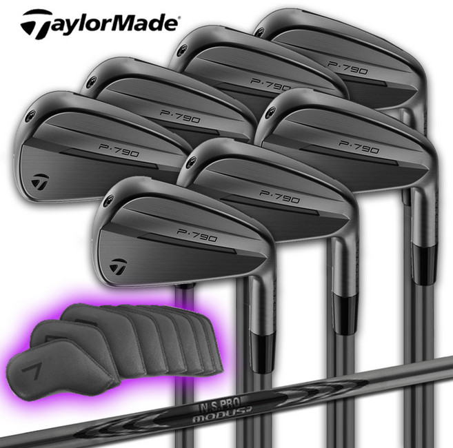 테일러 P790 블랙 아이언 7i 세트 2025 디자이너시리즈 무광 블랙, 남성7개세트(4-9+PW), Modus Tour 105 블랙-S, Golf Pride Z-Grip Plus 2