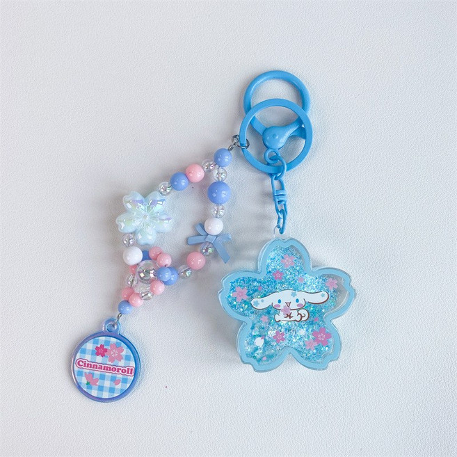 산리오 정품 플라워 워터볼 키링 열쇠고리, 1개, 시나모롤CN