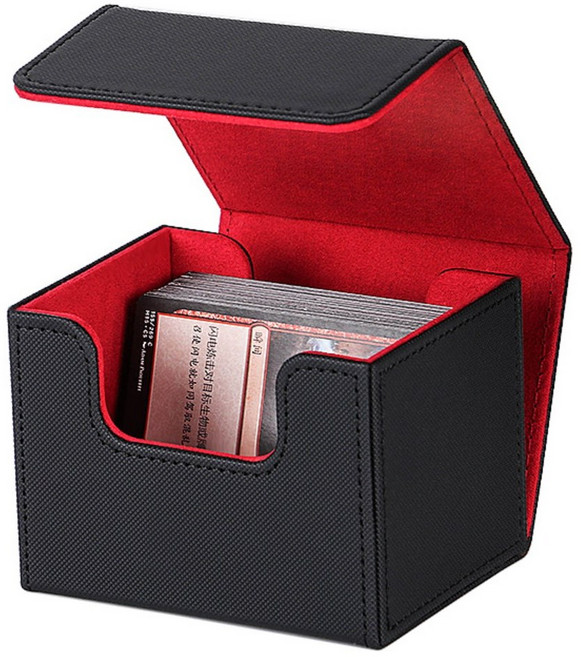 봄밤 보드게임 카드 가죽 하드케이스, 1개, 레드