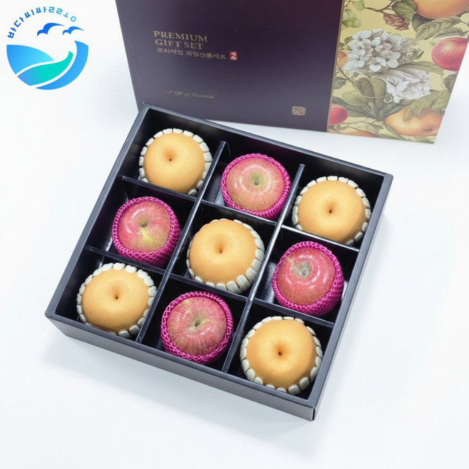 고당도 프리미엄 사과 배 혼합 선물세트 9과 3.9kg이상 (배5개 2.7kg 사과4개 1.2kg), 1세트