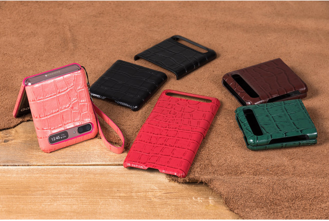 본아띠 머서 크로커다일 가죽 휴대폰 케이스