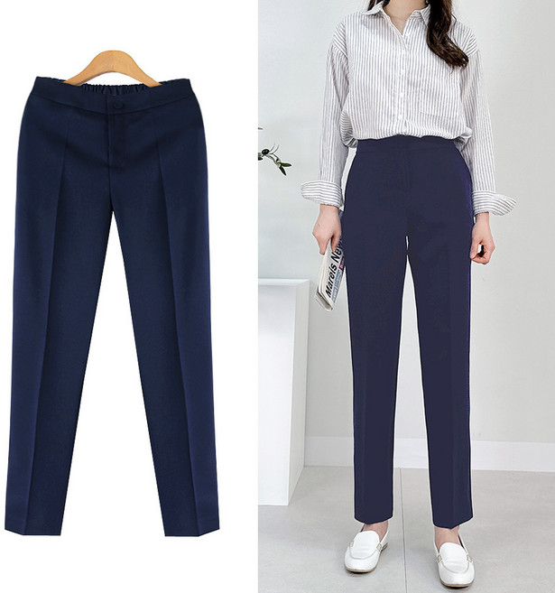 여성용 루인 밴딩팬츠 짧은/기본/롱 3기장 빅사이즈 바지 S~3XL 정장바지 슬랙스 오피스룩 출근룩 유니폼 봄 여름 가을