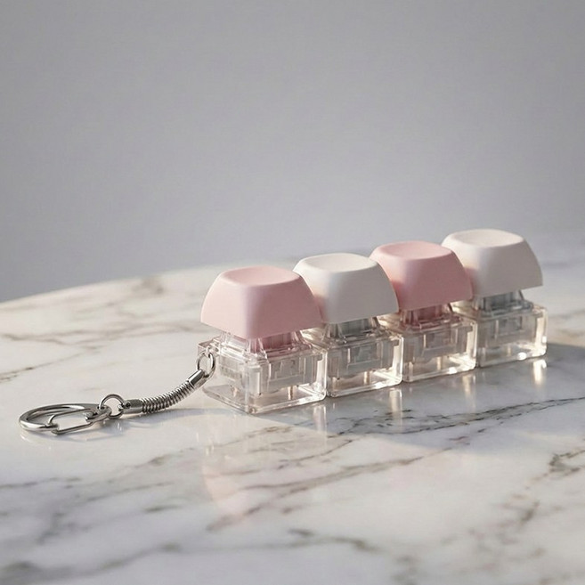 치프몰 파스텔 키보드 열쇠고리, 1개, 4캡 칼라D