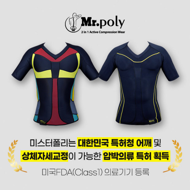 닥터코어셋 특허받은 입는 바른자세 미스터 폴리(남여공용) SM880 입는의료기기