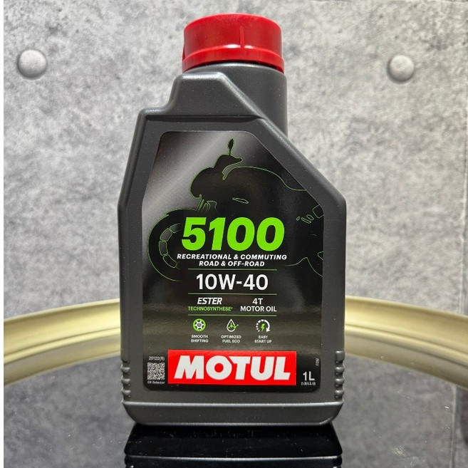 MOTUL 魔特 5100 4T 10W-40 10W-50 酯類 合成 機油 1L, 1個, 10W40