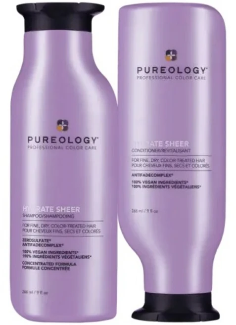 퓨어올로지 Pureology 하이드레이트 쉬어 샴푸 컨디셔너, 266ml, 1개 - 쿠팡