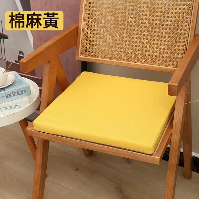 DFMEI 拆洗坐墊高密度海綿屁股辦公室學生老師久坐增高椅子墊子屁墊, 黃色-正方形
