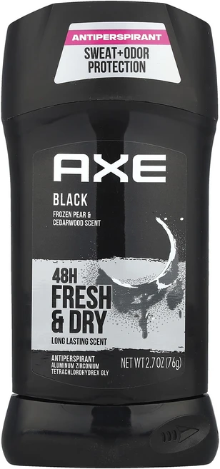 AXE 48H 프레시 앤 드라이 땀 억제제 블랙 프로젠 페어 및 시더우드 76g(2.7oz), AXE48H프레시앤드라이땀억제제블랙프로젠페어및시더우드7, 76g, 1개 - 쿠팡