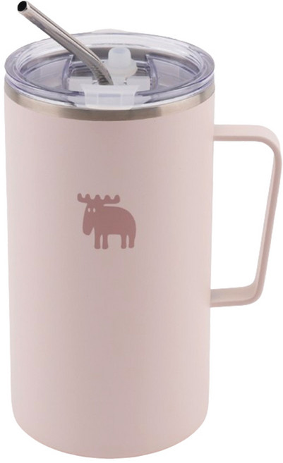 MOZ 스웨덴 포스코 316 스텐 진공 머그컵 스텐머그컵 보온머그컵 보온컵, 로즈블로썸, 600ml, 1개