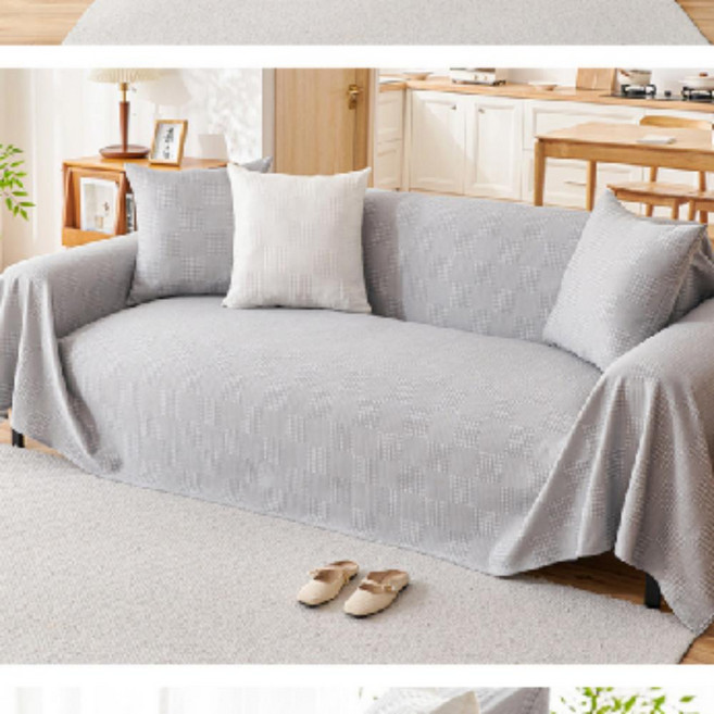아이스 냉감 쇼파 커버 여름 쿨 덮개 리폼 천갈이, 냉감 소파커버 아이보리, 1개