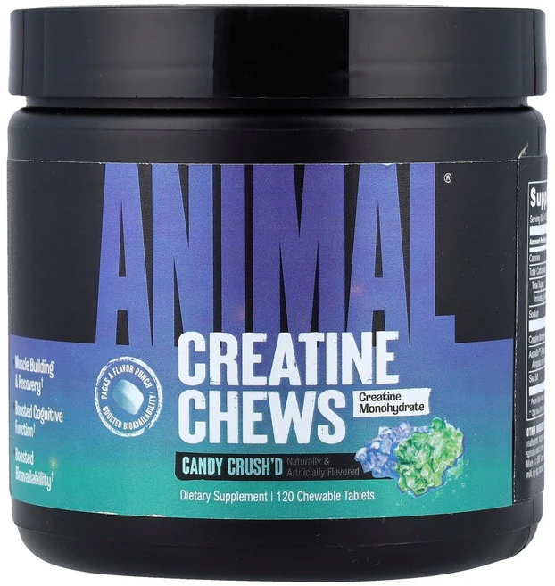 애니멀 크레아틴 츄어블 캔디크러쉬드맛 120정 ANM-01699, 1개 - 쿠팡