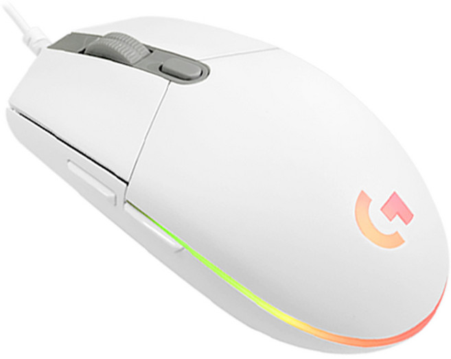 로지텍 2세대 LIGHTSYNC 게이밍 유선마우스, G102, 화이트