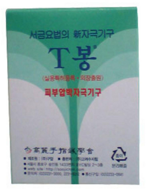 [고려수지침학회]T봉 6호 24개입 지압침 티침 일회용침 압봉, 1세트