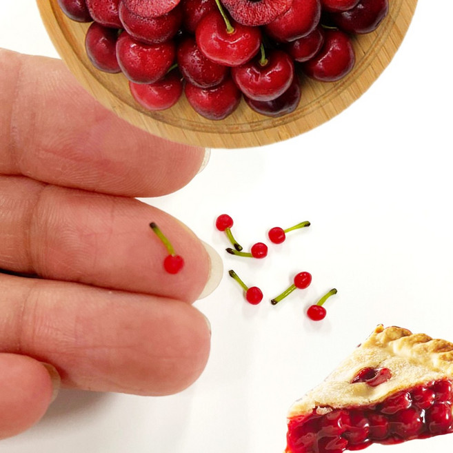 미니어처 만들기 납골당 꾸미기 DIY 수공예 토핑, C6번 체리7개