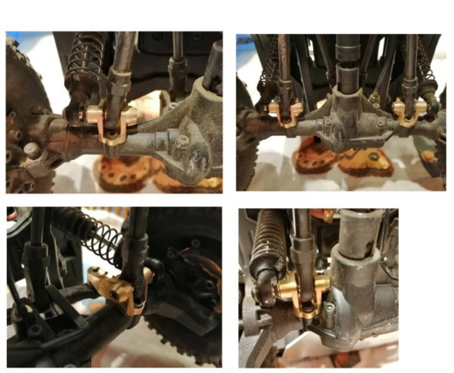 호환 황동 전면 리어 액슬 하부 충격 마운트 서스펜션 링크 스탠드 1/10 RC 크롤러 차량 Traxxas TRX4 부, 한개옵션0