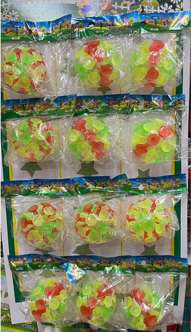 古早味 懷舊童玩 黏黏球 吸盤球 可黏住玻璃 鏡子, 1個, 彩色