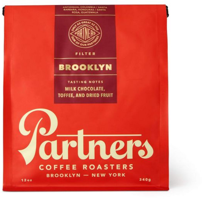 커피원두 로스팅 맛있는 파트너스 커피 로스터 플랫아이언 블렌드 홀빈 12온스 미디엄 다크 로스트, 340g, 홀빈(분쇄안함), 1개
