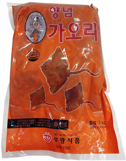 [푸드마을] 부광 가오리양념 양념가오리 2kg, 1개