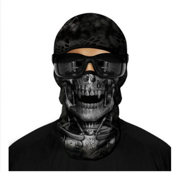 오토바이마스크 바이크 바라클라바 자외선 쿨 마스크 해골 거미 광대, 해골1