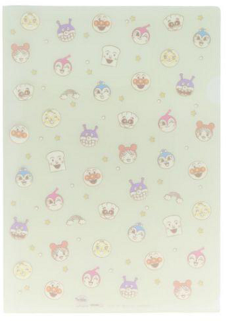 옐상 호빵맨 L자 파일 3종, 1개, 화이트