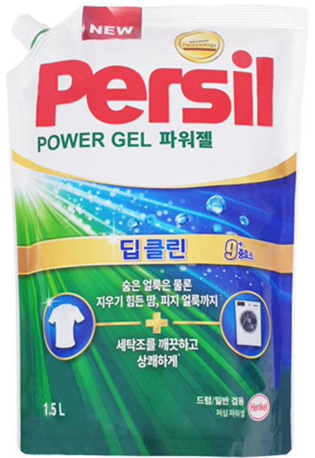 퍼실 딥클린 파워젤 드럼일반 겸용 리필 1.5L, 1개