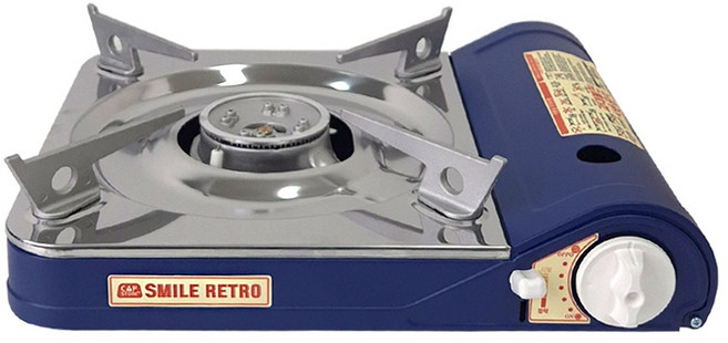 캡스톤 버너 국내산 고화력 휴대용가스렌지 스마일 900, 빈티지블루, 1개