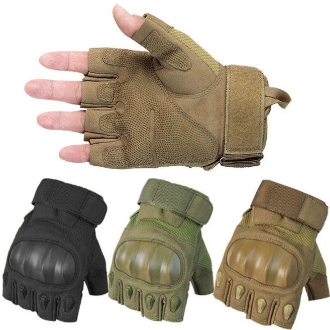 도매창고 A-18 전술장갑 반장갑 헬스 스포츠장갑, 블랙, 1개