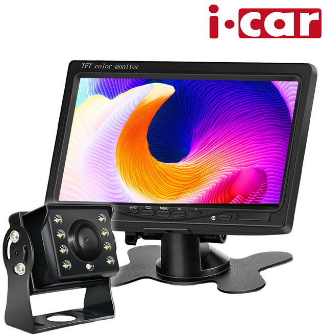 7인치 거치형 모니터 화물차용 LED 후방카메라 풀세트, 15M