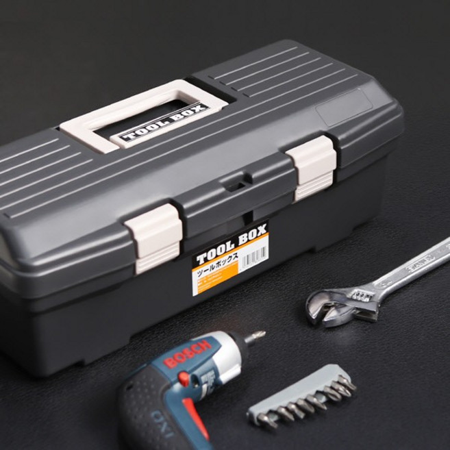 일본생산 미니 공구함 플라스틱 공구통 다목적 툴박스 380X165X125mm, 1개