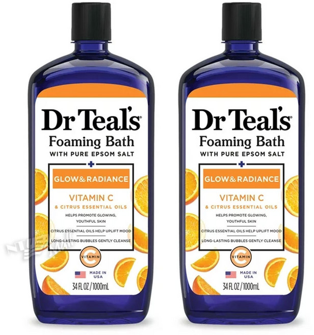 [1+1]닥터틸즈 포밍바스 엡섬 솔트 비타민C 에센셜 오일 DR TEAL'S FOAMING BATH