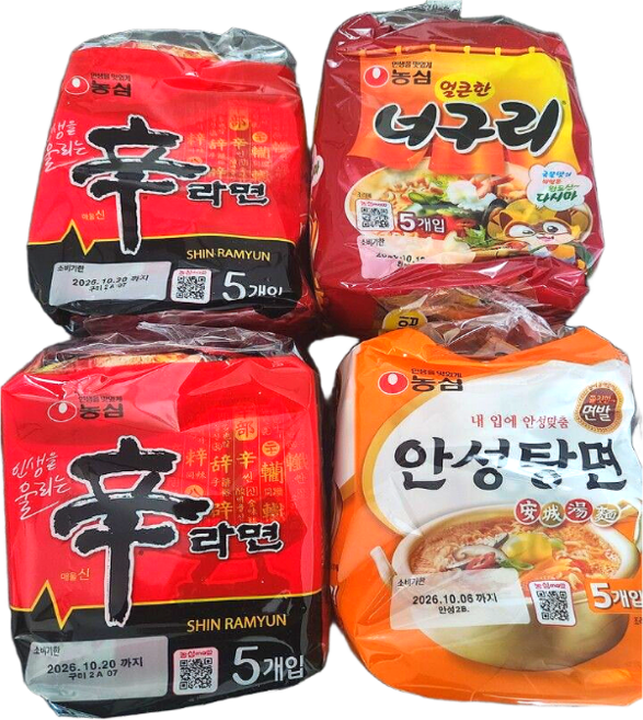 농심 신라면10봉+너구리5봉+안성탕면5봉 20개
