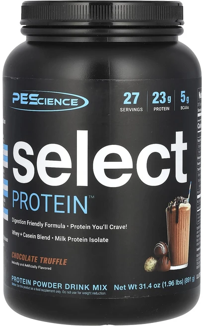 PEScience Select Protein Powder 초콜릿 트러플 맛 891g(1.96lb), PEScienceSelectProteinPowder초콜, 1개 - 쿠팡