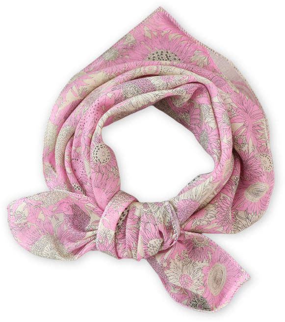 메리앤유 보태닉 프린팅 거즈 면소재 쁘띠 사각 스카프 손수건 국산