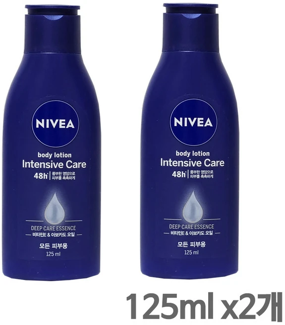 니베아 인텐시브 케어 바디로션, 125ml, 2개 - 쿠팡