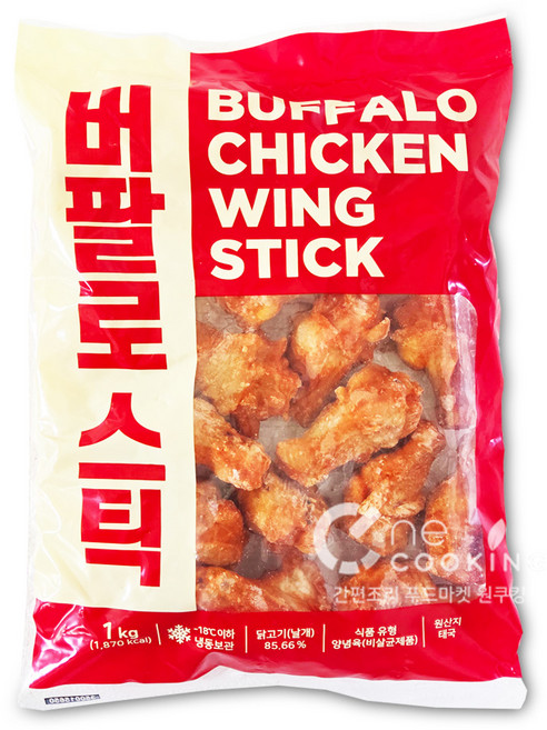 원쿠킹 버팔로 봉 스틱 1kg 윙봉 치킨 통닭 캠핑음식 비케이알 버팔로윙, 1개