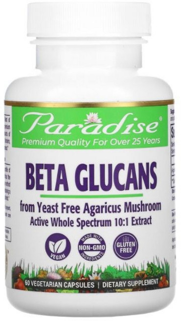 파라다이스허브즈 베타 글루칸 아가리쿠스 머쉬룸 베지테리안 캡슐, 60개입, 1개, 60정