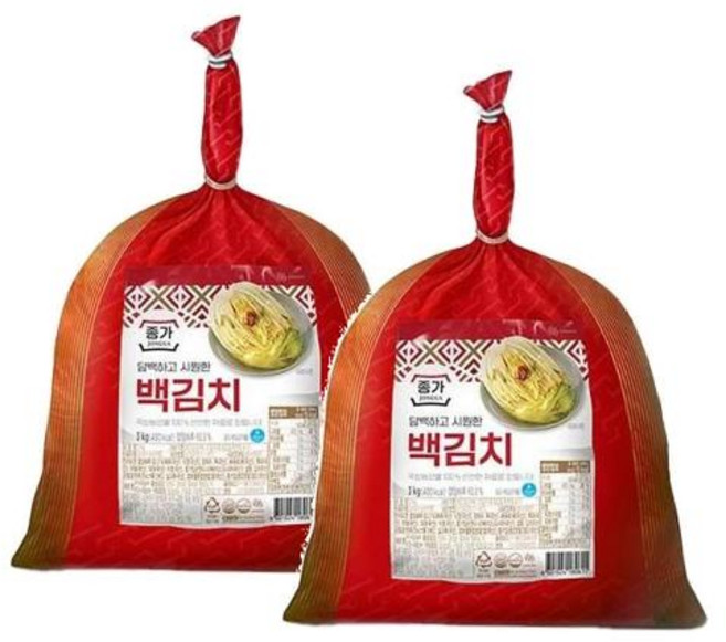 종가 담백하고 시원한 백김치, 2개, 3kg