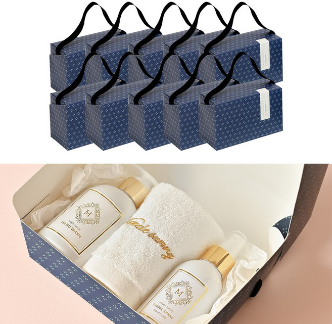 메이드써니 핸드워시+섬유향수+핸드타올 수건 세트 답례품 선물 돌 돌잔치 웨딩 결혼식 고희연 칠순 팔순 환갑 조문 조의 장례, 화이트(핸드타올), 10개