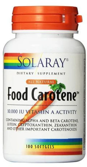 솔라레이 푸드 카로틴 비타민A 10000IU 100캡슐 (3개월 10일분), 1개, 100정 - 쿠팡