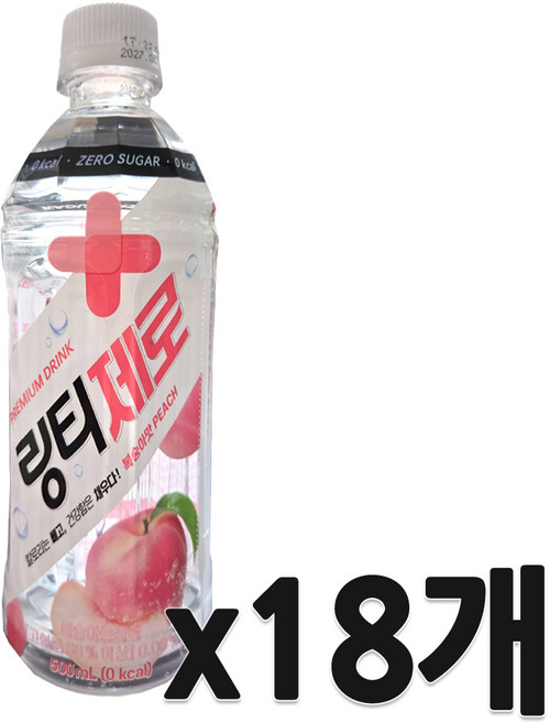 링티 제로 복숭아, 500ml, 18개