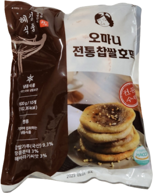 사계절을그대로담은 국내산 찹쌀로 만든 오마니 찹쌀호떡 60g, 600g, 1개